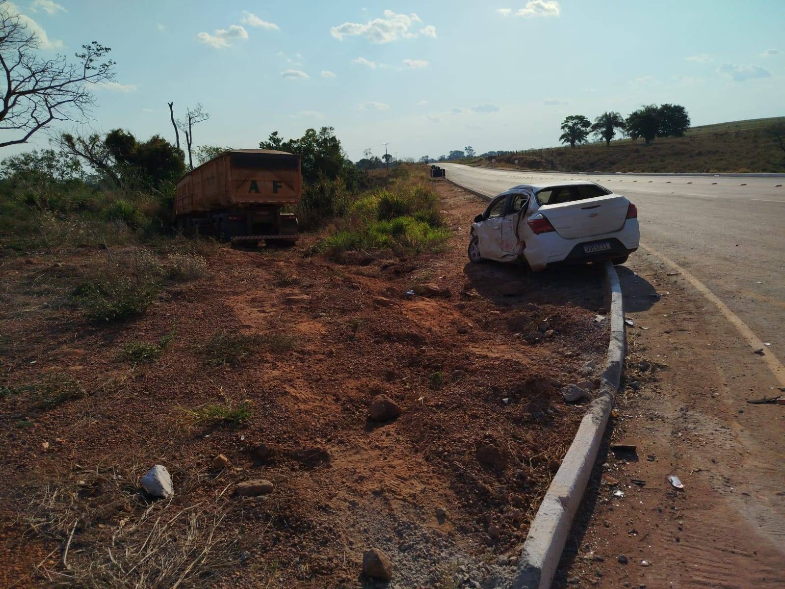 Na mesma rotatória onde casal de Corumbiara morreu, outro acidente deixa idoso de cidade mato-grossense em estado grave