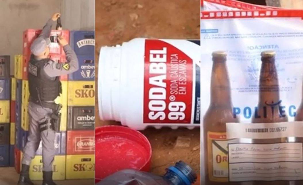 Em Estado vizinho, polícia fecha fábrica de cervejas “fake”; soda cáustica teria sido usada na produção das bebidas