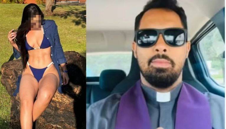 Após padre de MT ser exposto nas redes sociais, mulher que era noiva e foi flagrada com ele, também viraliza com fotos de biquini