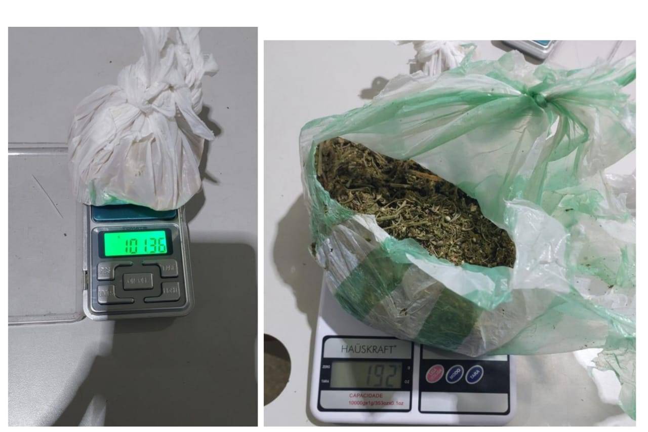 Homem fica nervoso ao notar guarnição da PM e a acaba preso com drogas junto com mulher, em Vilhena
