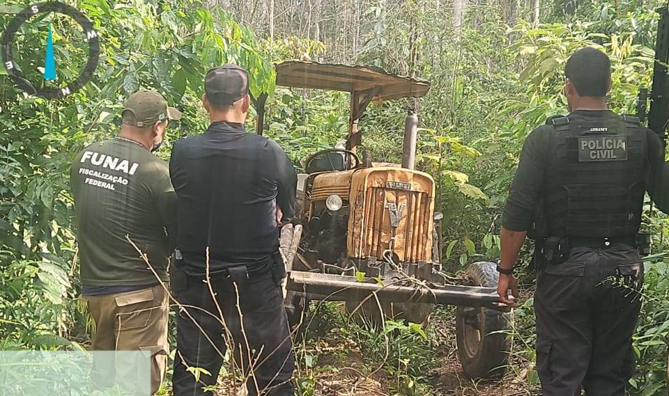Polícia Civil de Comodoro, Funai e Ibama deflagram operação contra desmatamento ilegal em áreas indígenas entre RO e MT