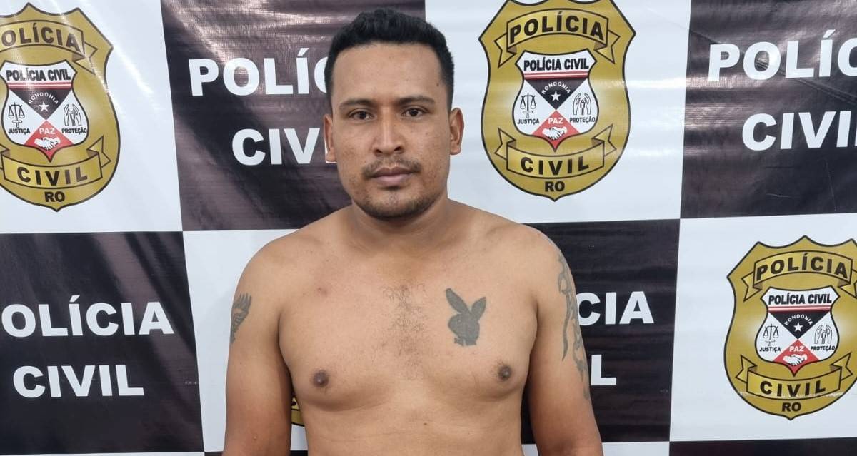 Acusado de matar um em Cerejeiras, onde crime foi filmado, foragido é preso após tentar assassinar tio e sobrinho em Porto Velho