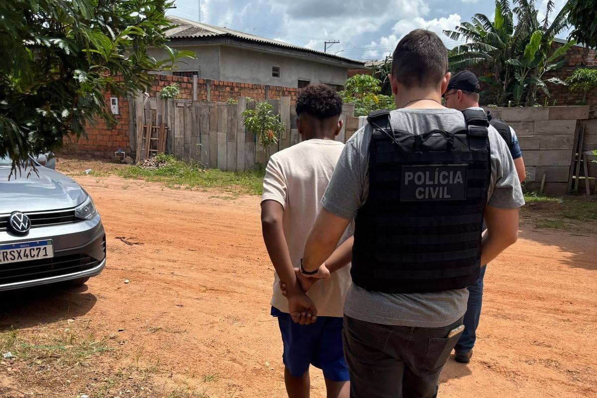 Polícia Civil prende três adolescente filmados furtando mercadorias em loja no centro de Vilhena