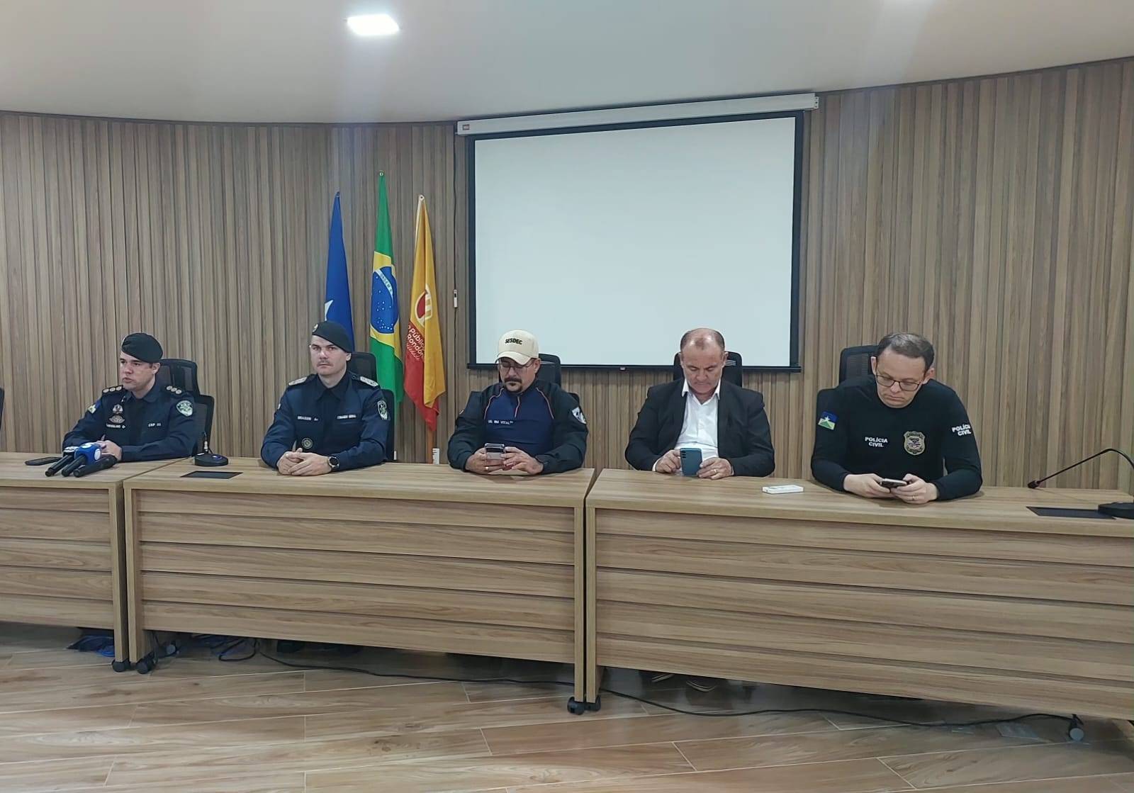 Em entrevista coletiva, cúpula da Segurança Pública de Rondônia faz balanço preliminar da Operação Quimera