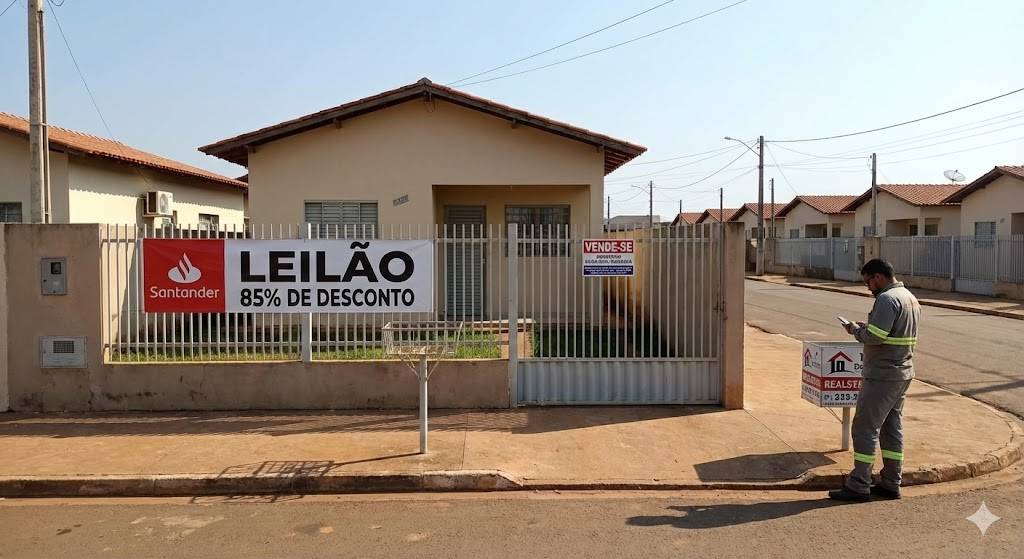 Casa em Vilhena tem desconto de 85% em leilão nacional do Santander, veja detalhes