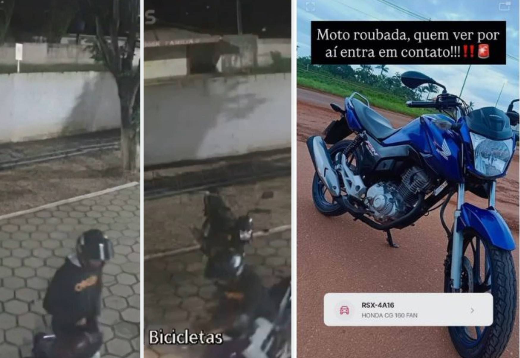 VÍDEO: jovem vai fazer matrícula no CEEJA de Vilhena e tem motocicleta furtada do estacionamento