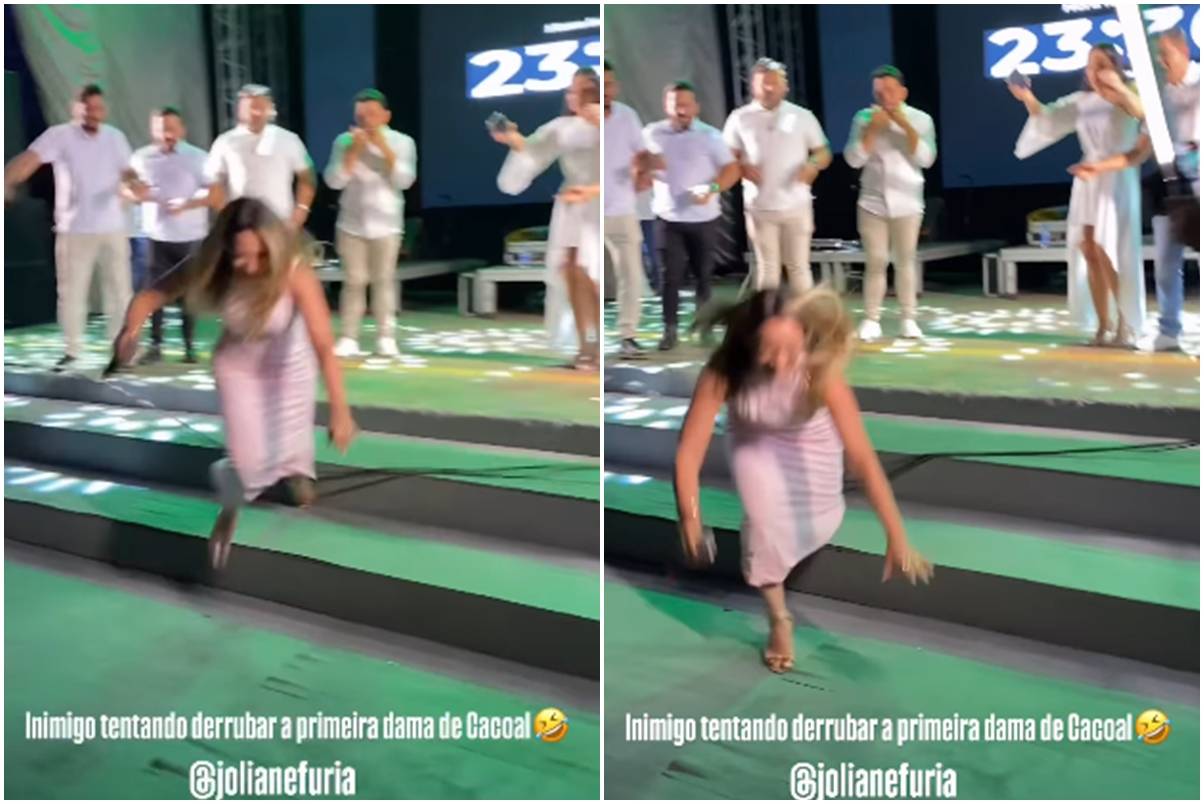 ASSISTA: vídeo publicado por prefeito de Rondônia mostrando “trupicão” da própria esposa viraliza no Brasil