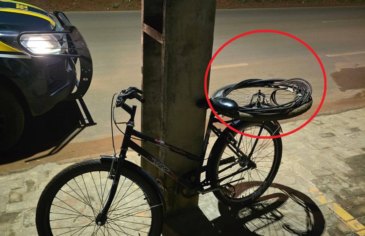 PRF prende ladrão furtando fiação elétrica em empresa de Vilhena; modalidade de crime é a que mais acontece na cidade