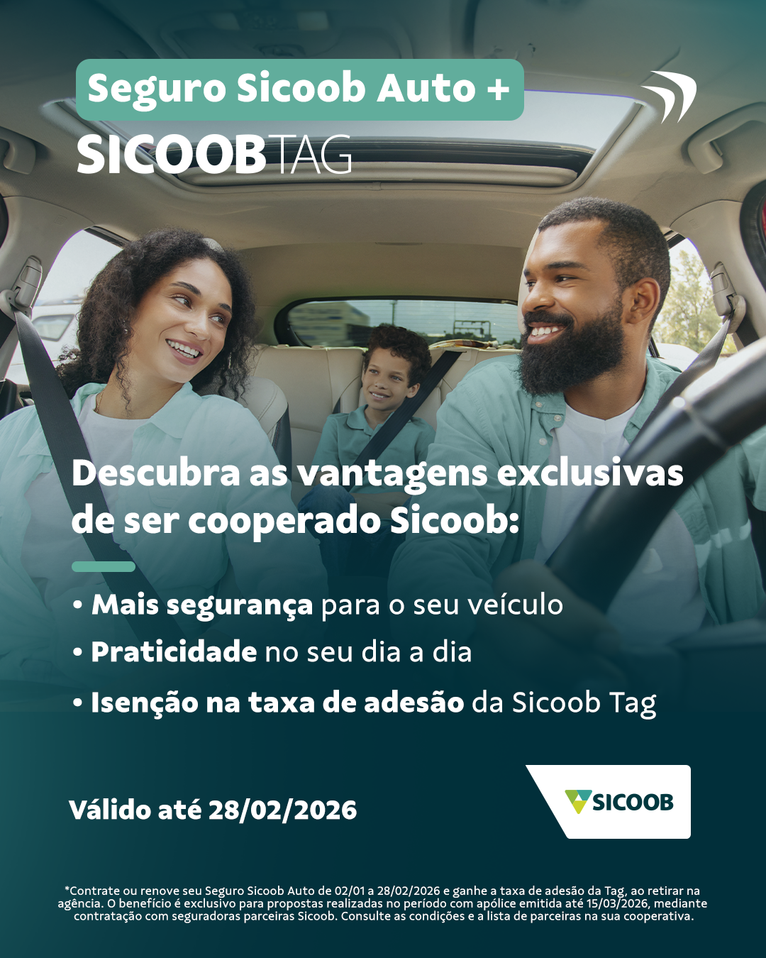 Seguro Sicoob Auto e Sicoob Tag garantem tranquilidade no feriado de Carnaval