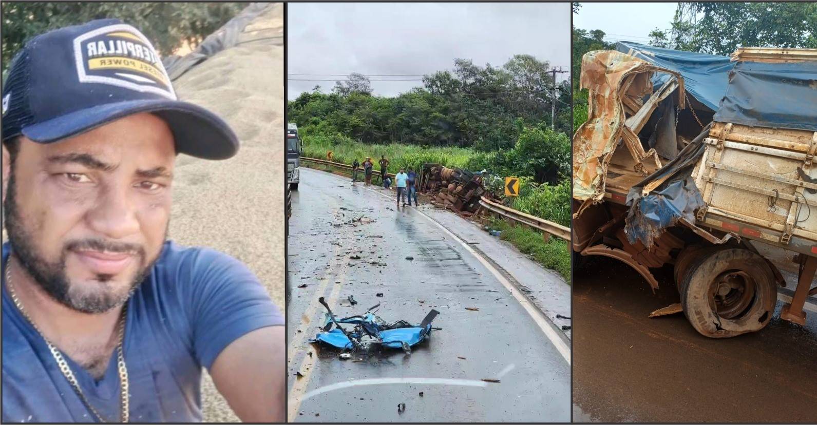 FATALIDADE: acidente envolvendo duas carretas de Vilhena deixa motorista morto em rodovia de Mato Grosso