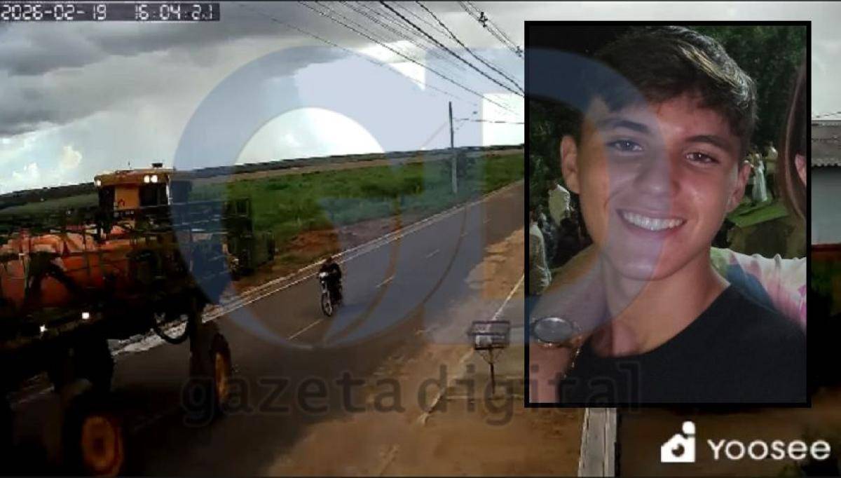 VÍDEO: adolescente de 15 anos tenta passar com bicicleta elétrica por baixo de máquina agrícola e morre atropelado em cidade de MT