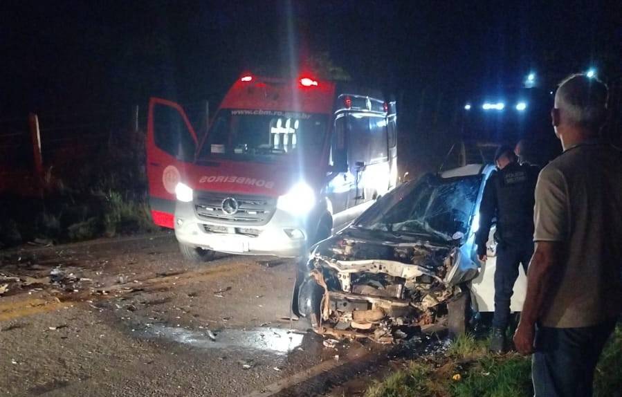 VÍDEO: três pessoas da mesma família estavam no carro envolvido em acidente que deixou um morto em Colorado do Oeste