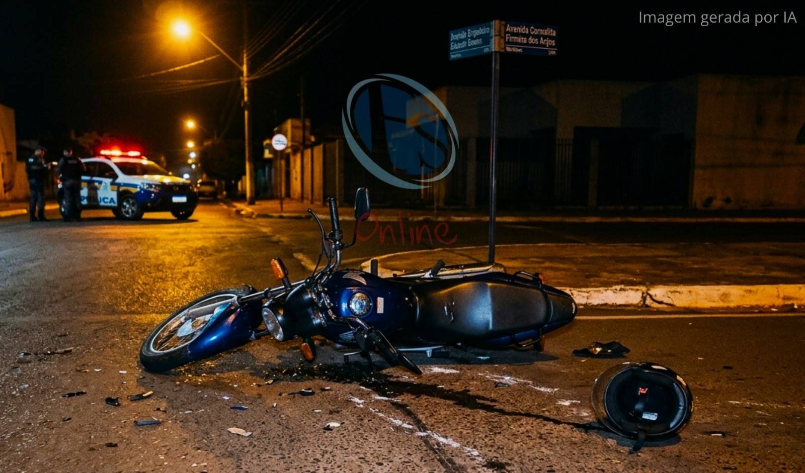 Perseguição policial em alta velocidade termina em queda e prisão de jovem motociclista de 18 anos, em Vilhena
