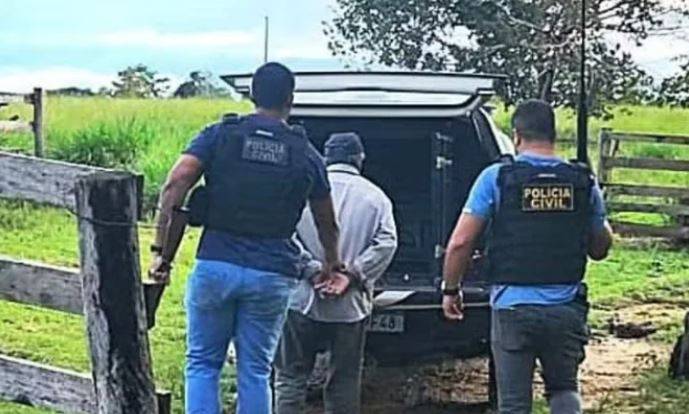 Em cidade próxima a Vilhena, caseiro idoso é preso acusado de abusar sexualmente da filha dos patrões por mais de 8 anos