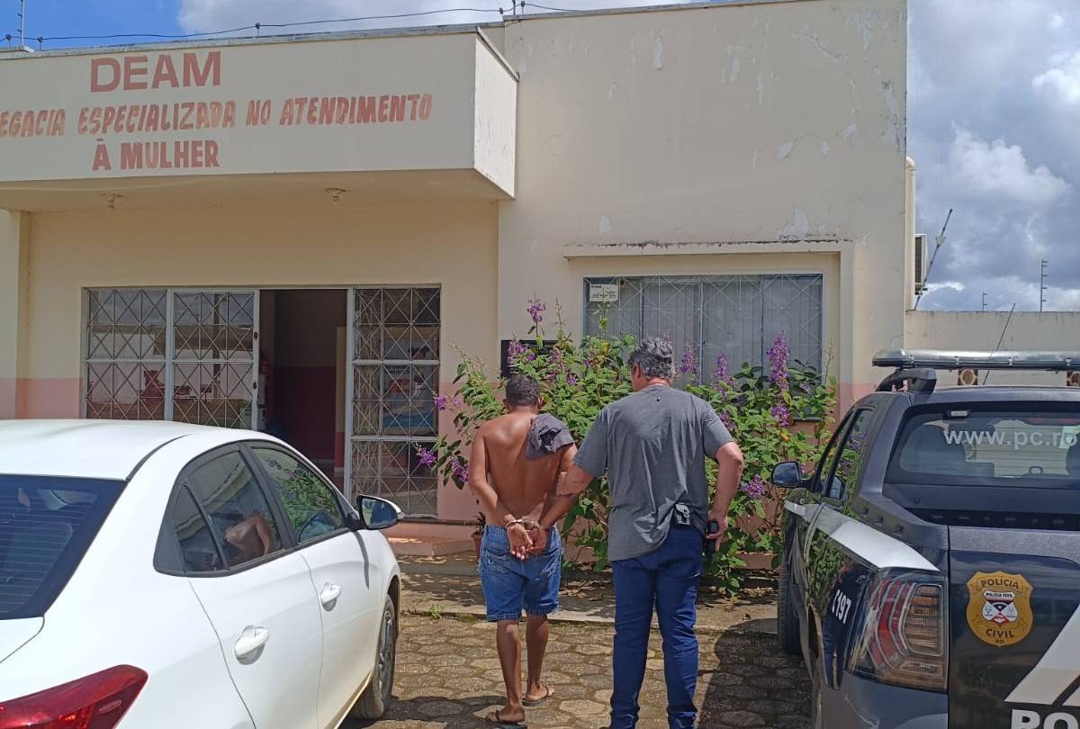 Polícia Civil prende homem que descumpria medida protetiva e ameaçava de morte vítima de violência doméstica, em Vilhena