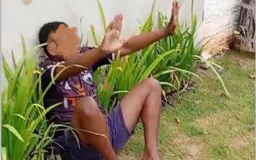 VÍDEO: capturado após furtar comércios em Cerejeiras, morador de Vilhena implora por “misericórdia”