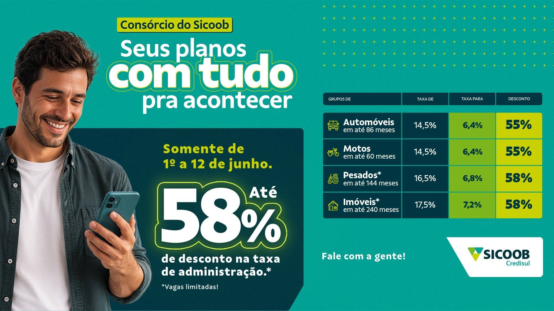 Consórcio na Sicoob Credisul transforma sonhos em conquistas para mais de 1,6 mil cooperados em 2025