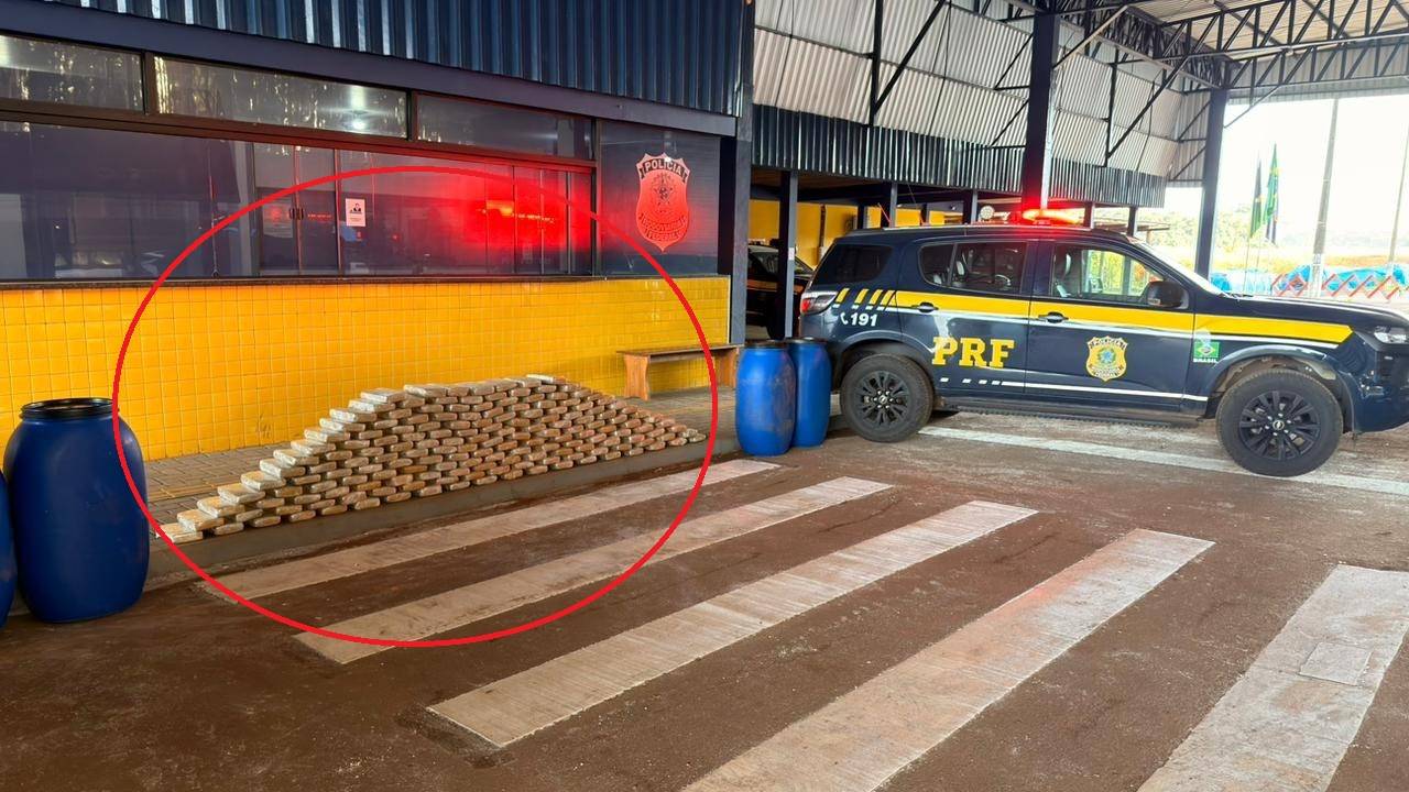 Agentes da PRF apreendem mais de 180 kg de “supermaconha” na BR 364 e fazem prisões, em Vilhena