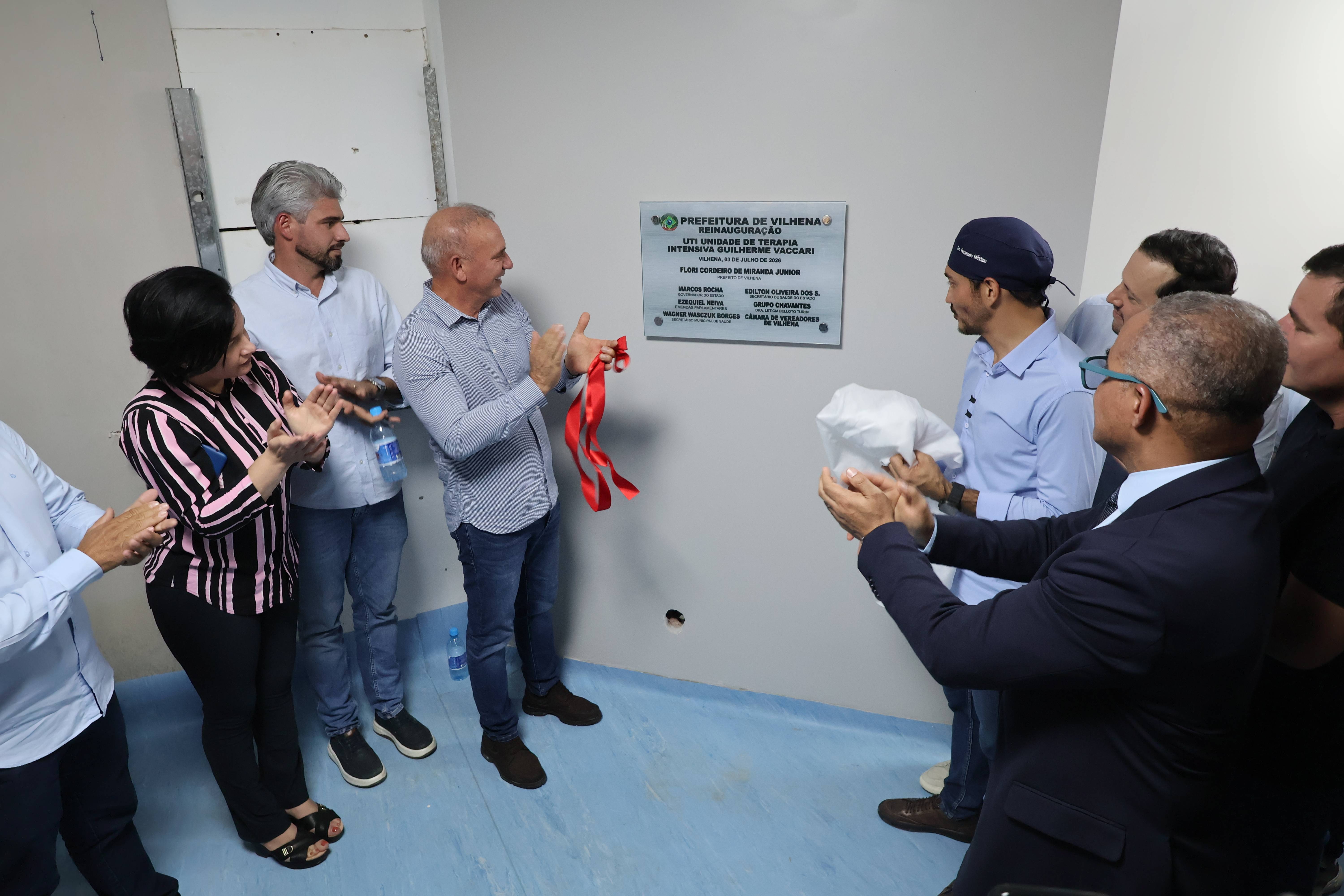 Ampliação da UTI do Hospital Regional de Vilhena é entregue com investimento de Ezequiel Neiva