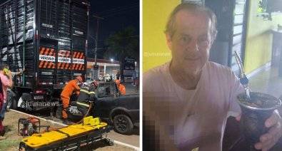 Empresário de 60 anos bate com picape em carreta parada e é socorrido, mas morre na UPA em cidade na divisa de Rondônia com MT