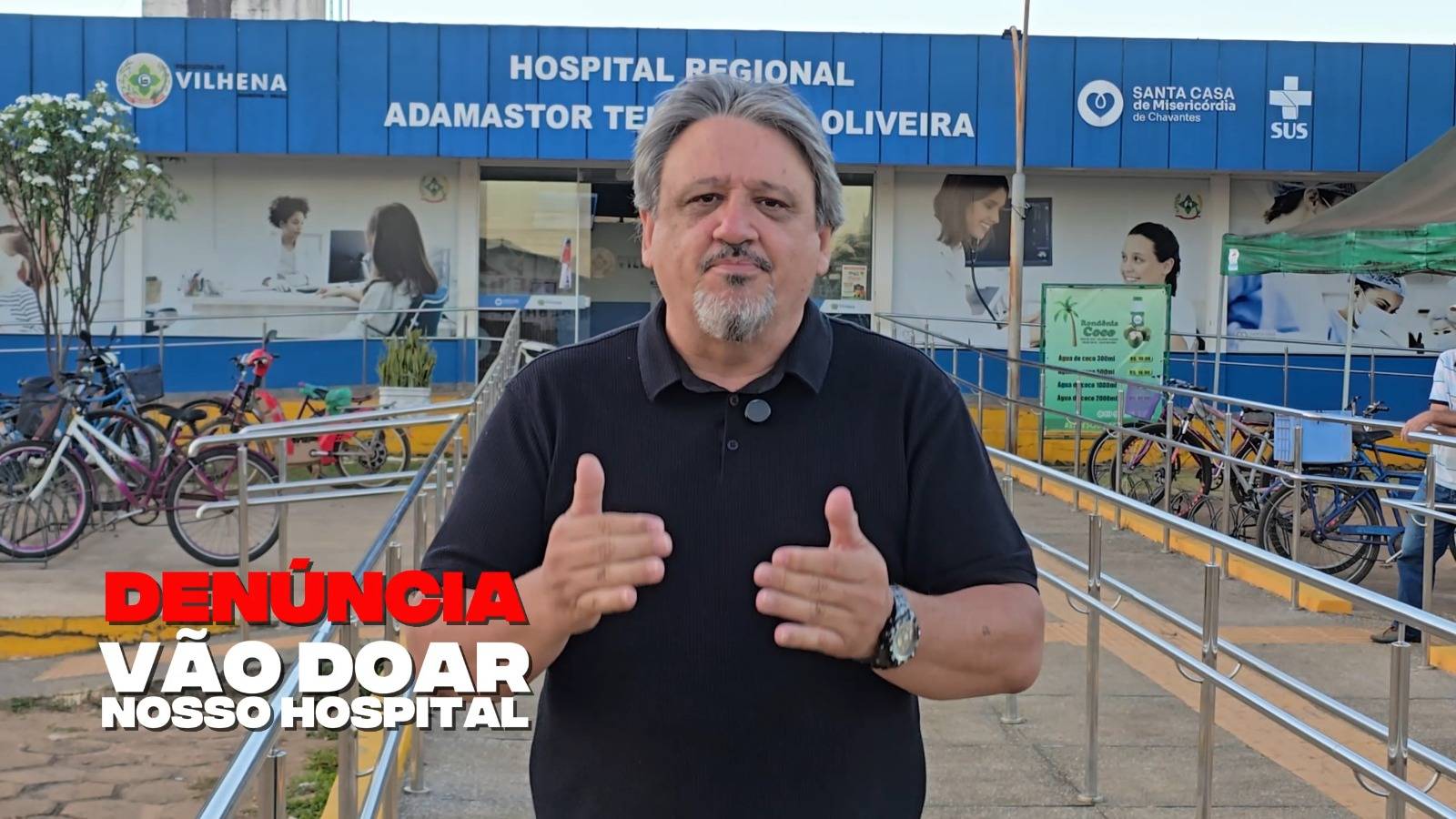 ASSISTA: em vídeo, jornalista sugere que população pressione vereadores por plebiscito sobre doação do Hospital Regional de Vilhena