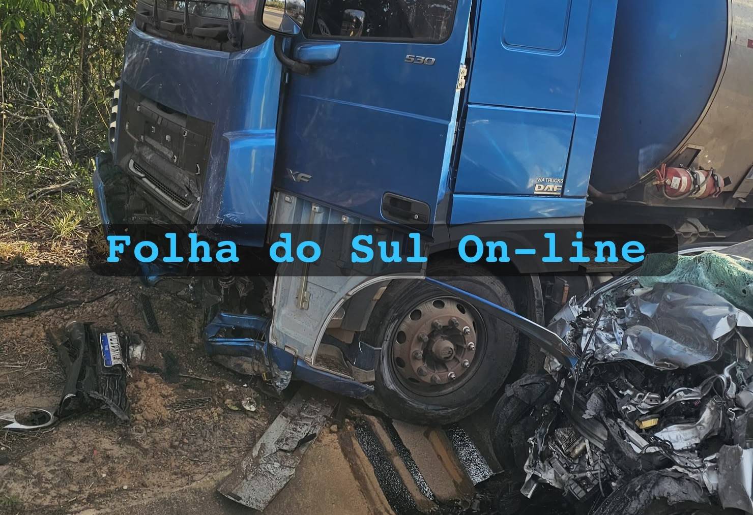 Identificado o rapaz de 27 anos que morreu após batida frontal entre carro de passeio e carreta na BR 364, a 45 km de Vilhena