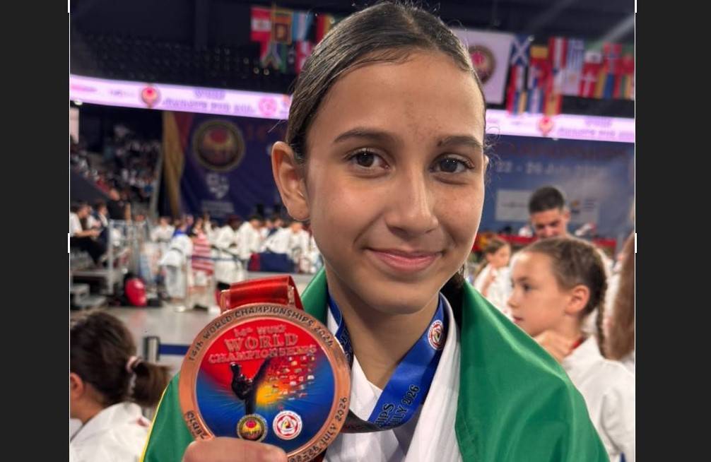 VÍDEO – Menina que vendeu rifa para participar do Mundial de Karatê na Romênia voltará para Vilhena com medalha de bronze