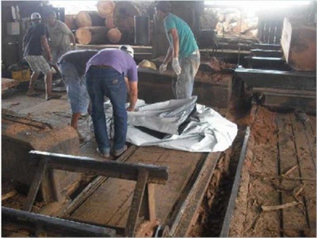 Em cidade de Mato Grosso, trabalhador é cortado ao meio em madeireira