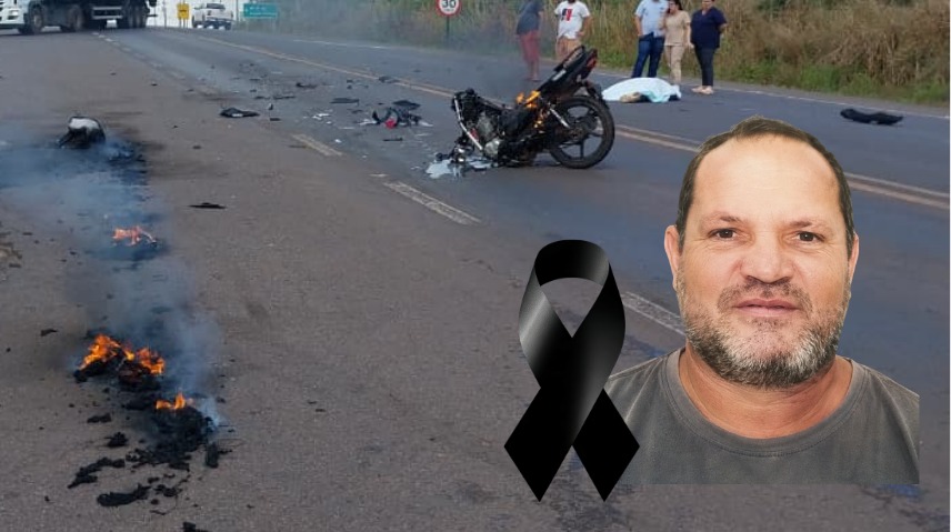 Homem que morreu após moto bater em carreta e pegar fogo na BR 364 era morador de Cacoal