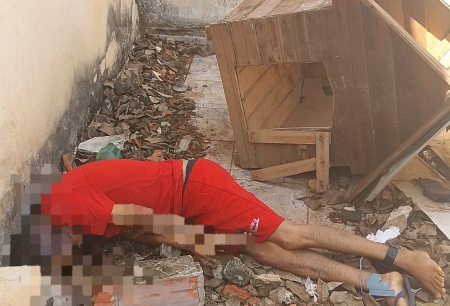 Com sinais de apedrejamento, corpo masculino é encontrado no quintal de boca de fumo, em Vilhena