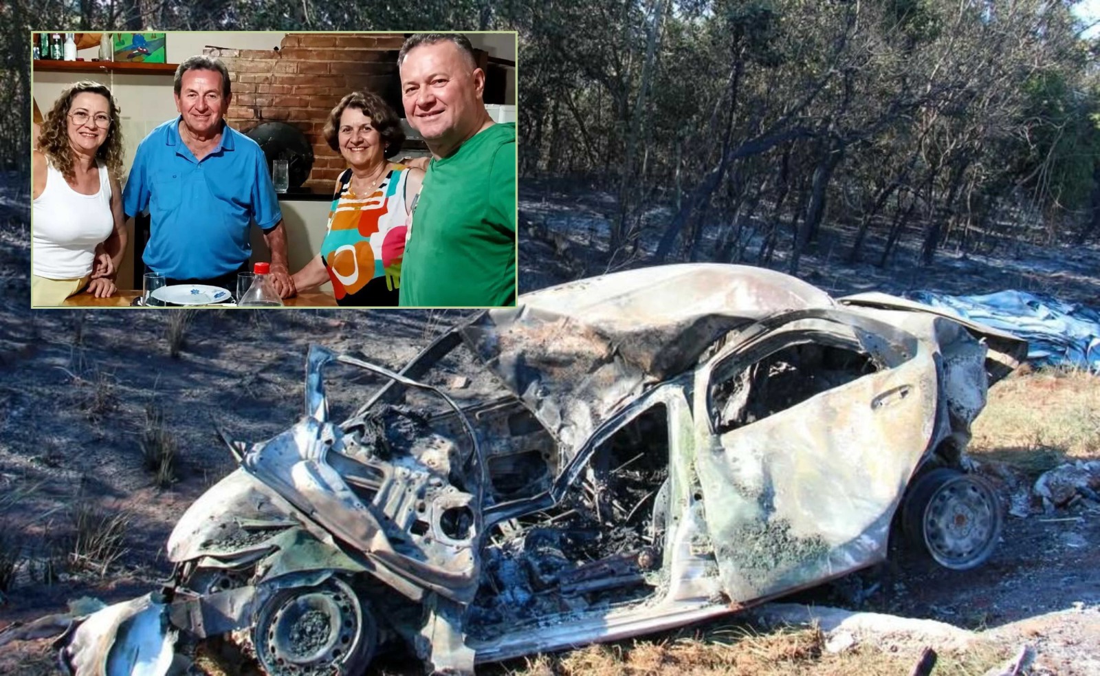 Após engavetamento e explosão, 4 da mesma família que estavam vindo para casamento de advogado em Rondônia morrem em MS