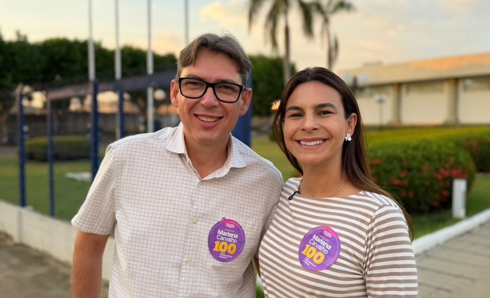 Candidata a senadora, Mariana Carvalho recebe apoio do prefeito Jeverson Lima, em Jaru