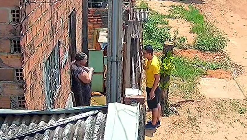 ASSISTA VÍDEOS: ladrão golpista promete cesta básica a idosa e foge levando o celular dela, em Vilhena