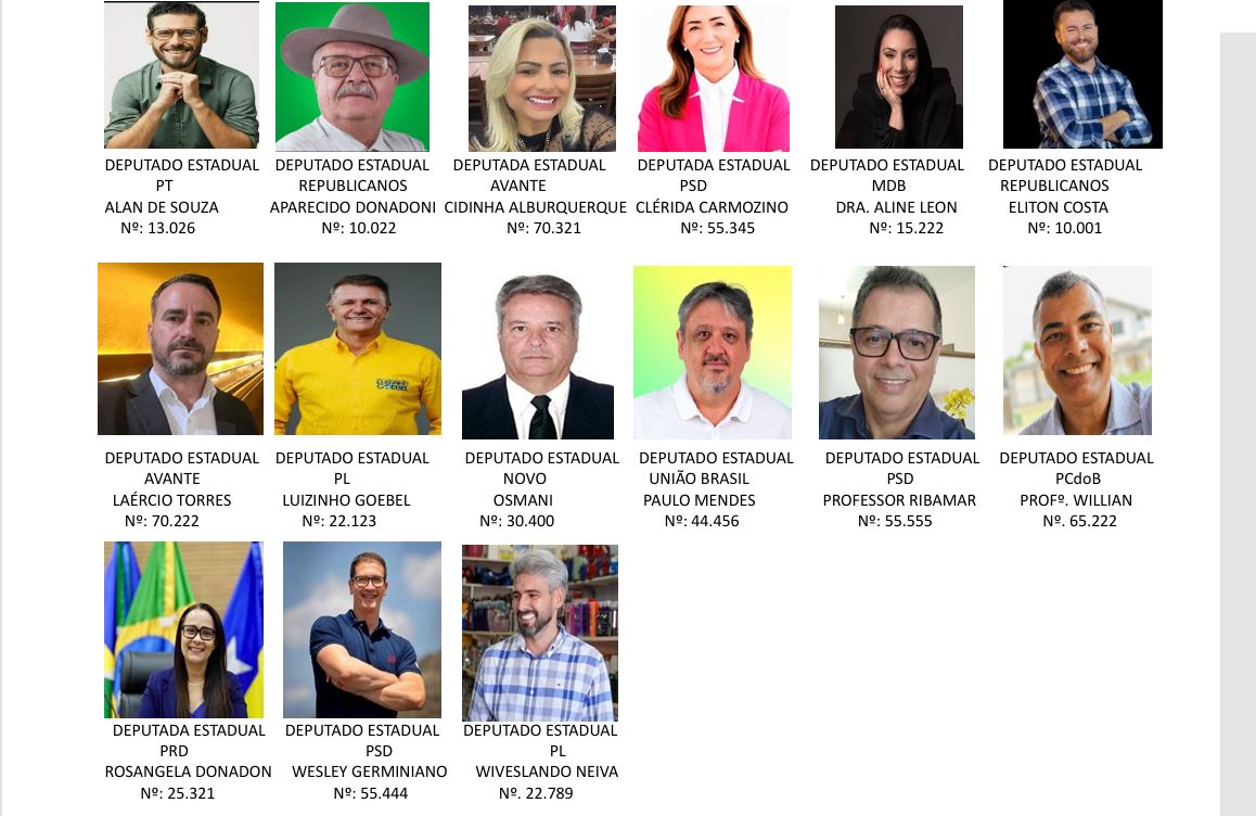 Cone Sul de Rondônia teve 14 candidatos a deputado estadual, mas apenas 3 se elegeram; veja o total de votos de cada um