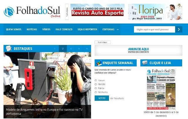 FOLHA DO SUL ON LINE “reestreia” e dá brindes aos leitores: comente e participe