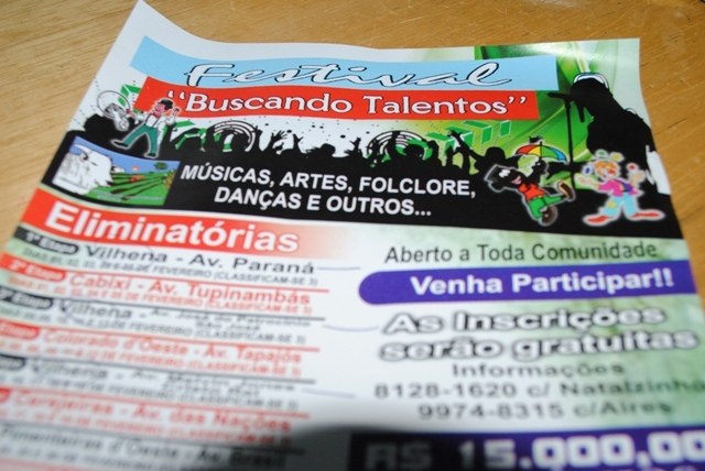 Festival Buscando Talentos seleciona mais seis finalistas em Vilhena e Colorado