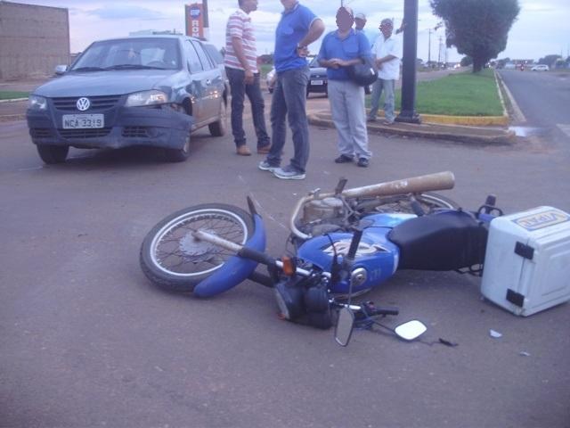Acidente na BR 174 deixa motociclista ferido; Bombeiros socorrem