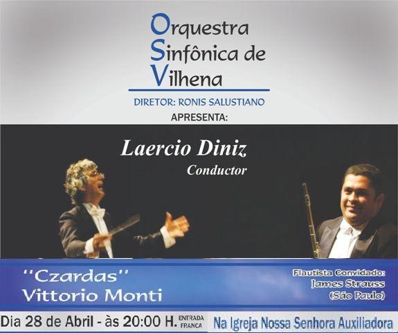 Orquestra Sinfônica de Vilhena se apresenta hoje à noite com músicos paulistas 