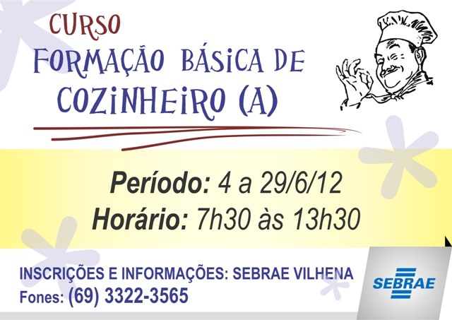 Sebrae promove 1º Curso de Formação Básica para Cozinheiros 