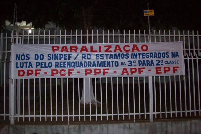 POLICIAIS FEDERAIS DE VILHENA ADEREM A PARALISAÇÃO