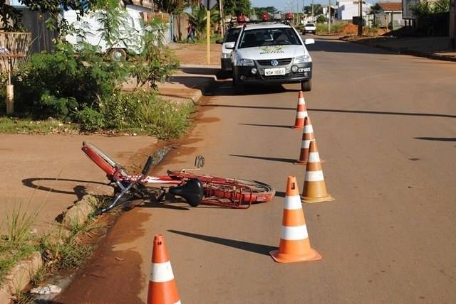 Ciclista fica inconsciente após queda provocada por veículo em Vilhena