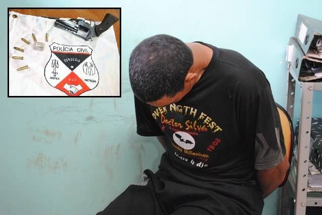 Acusado de homicídio, homem é preso e tem arma apreendida em Vilhena