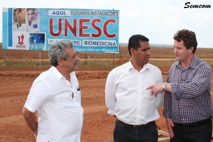 DIRETOR DA UNESC VISITA FUTURAS INSTALAÇÕES EM VILHENA