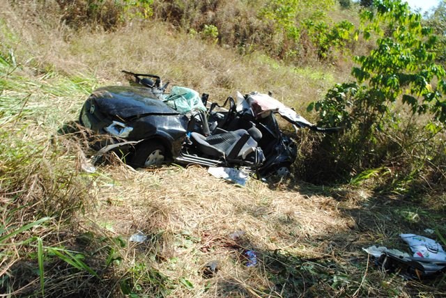 Dois morrem e policial militar vilhenense fica gravemente ferida em acidente 