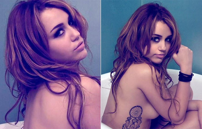 Vazam fotos pessoais de Miley Cyrus nua, feitas para o noivo