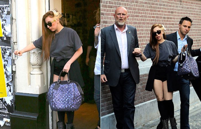 Lady Gaga sai "altinha" de restaurante e precisa ser segurada por segurança