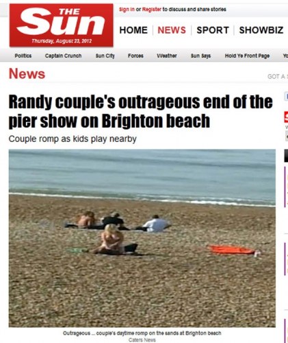 Casal é preso por fazer sexo na praia durante o dia na Inglaterra