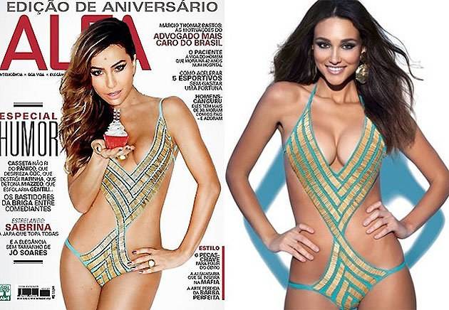 Gafe: Sabrina Sato e Débora Nascimento fotografam com o mesmo maiô
