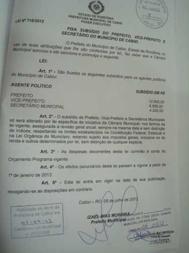 Documentos revelam indícios de “marmelada” em aumento de salários em Cabixi