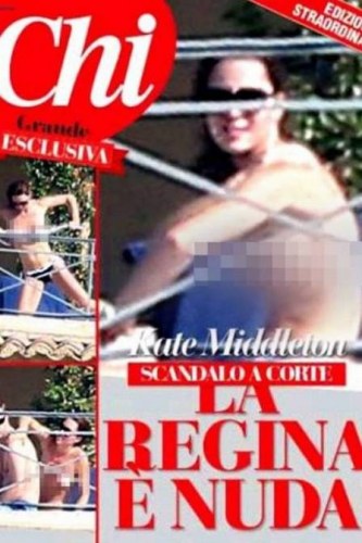 Revista italiana publica especial sobre fotos de Catherine de topless